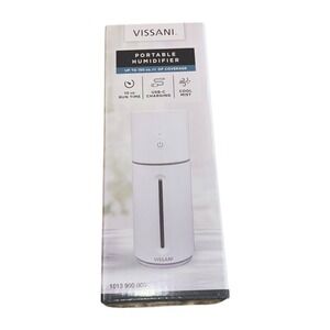 Vissani Portable Humidifier White USB-C Rechargeable Cool Mist Brand New